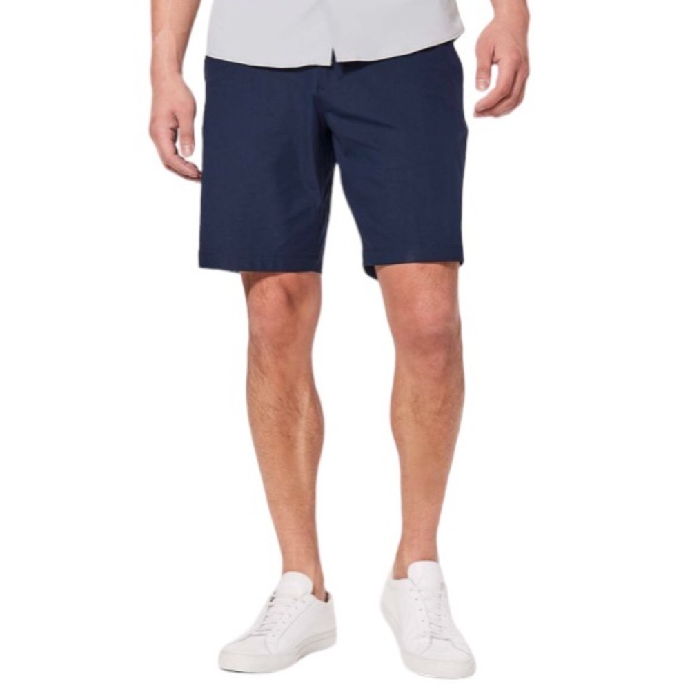 Lululemon Commission Short Slim Warpstreme True Navy Blue Golf Shorts Waist 33